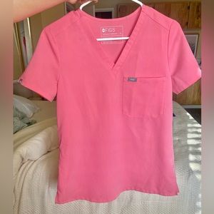 Figs neon pink Catarina XS (top only)
